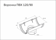 Чертёж Воронка желоба